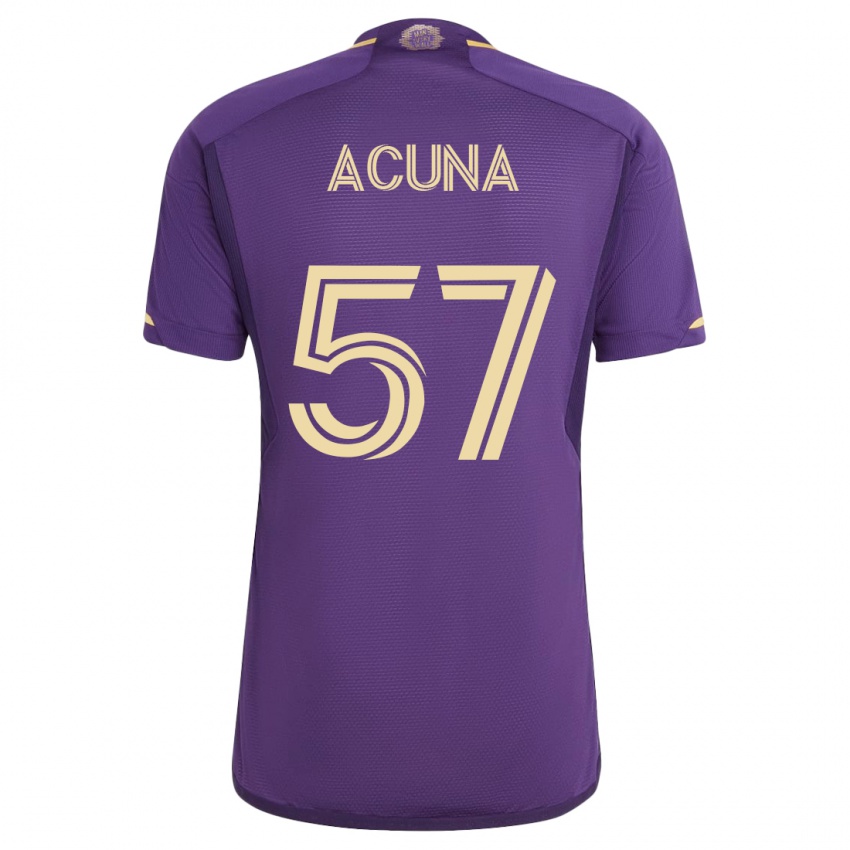 Damen Cristofer Acuña #57 Violett Heimtrikot Trikot 2023/24 T-Shirt Schweiz