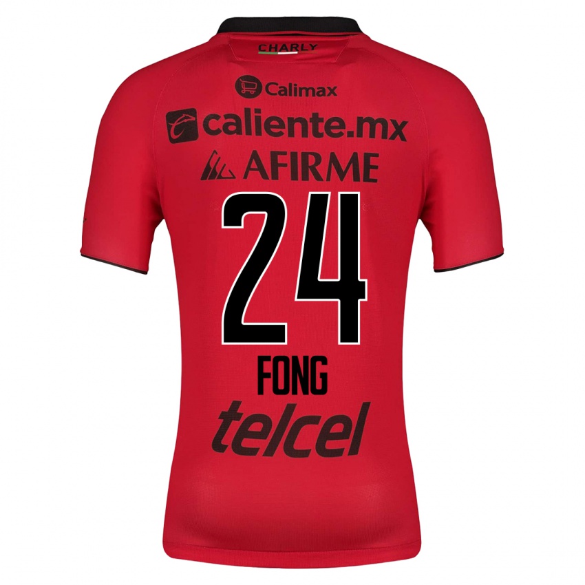 Damen Michel Fong #24 Rot Heimtrikot Trikot 2023/24 T-Shirt Schweiz