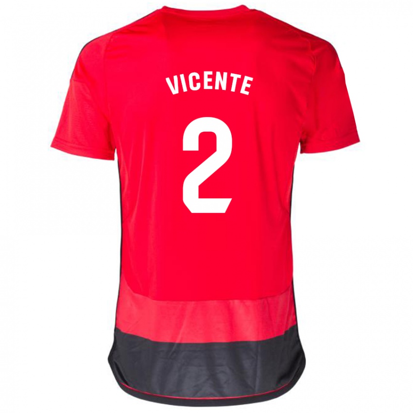 Damen David Vicente #2 Rot Schwarz Heimtrikot Trikot 2023/24 T-Shirt Schweiz