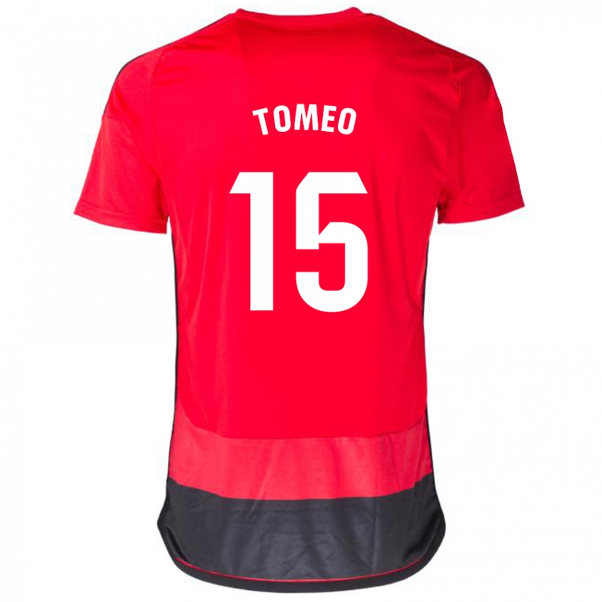 Damen Pablo Tomeo #15 Rot Schwarz Heimtrikot Trikot 2023/24 T-Shirt Schweiz