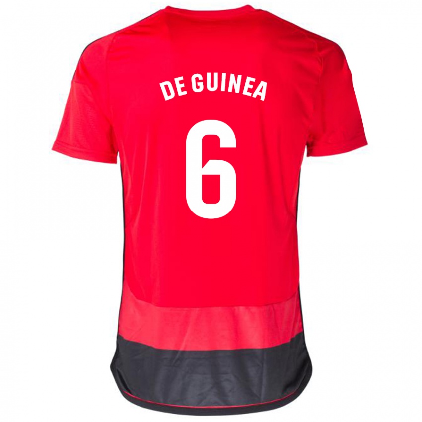 Damen Asier Ortiz De Guinea #6 Rot Schwarz Heimtrikot Trikot 2023/24 T-Shirt Schweiz