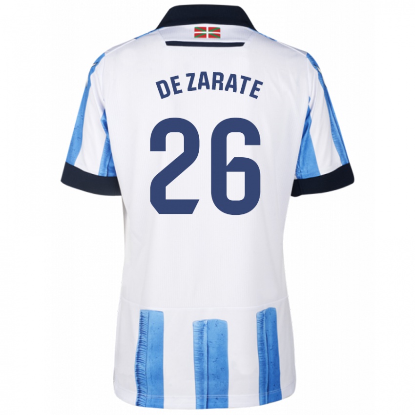 Damen Urko Gonzalez De Zarate #26 Blau Weiss Heimtrikot Trikot 2023/24 T-Shirt Schweiz