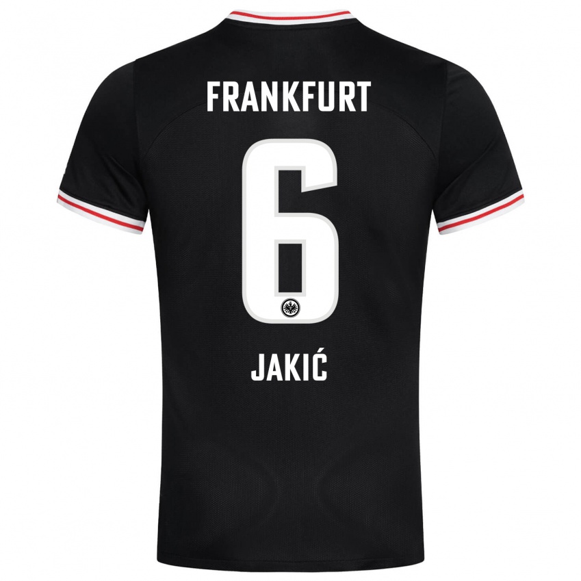 Damen Kristijan Jakic #6 Schwarz Auswärtstrikot Trikot 2023/24 T-Shirt Schweiz