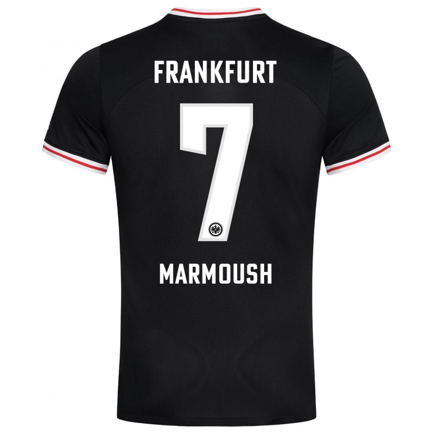 Damen Omar Marmoush #7 Schwarz Auswärtstrikot Trikot 2023/24 T-Shirt Schweiz