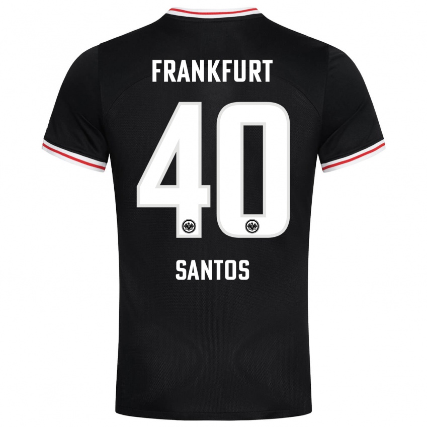 Damen Kauã Santos #40 Schwarz Auswärtstrikot Trikot 2023/24 T-Shirt Schweiz