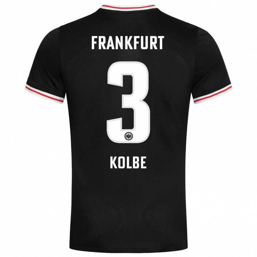 Damen Louis Kolbe #3 Schwarz Auswärtstrikot Trikot 2023/24 T-Shirt Schweiz