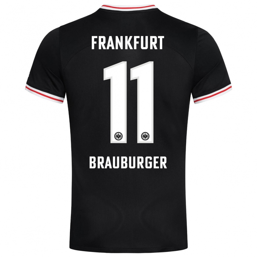 Damen Maximilian Brauburger #11 Schwarz Auswärtstrikot Trikot 2023/24 T-Shirt Schweiz