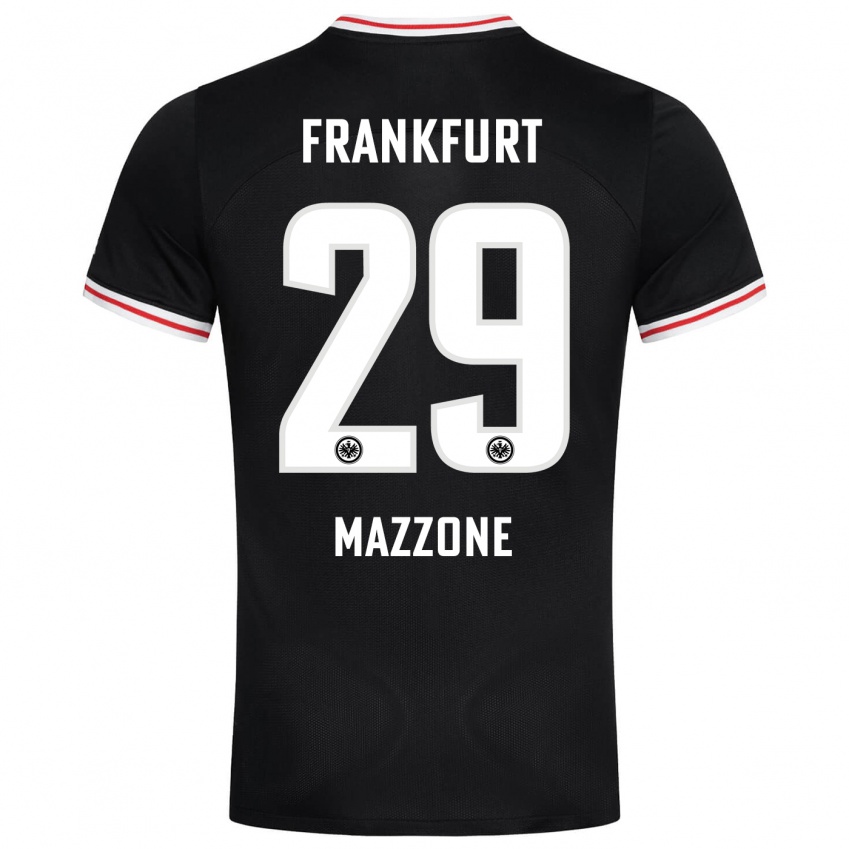 Damen Matteo Mazzone #29 Schwarz Auswärtstrikot Trikot 2023/24 T-Shirt Schweiz
