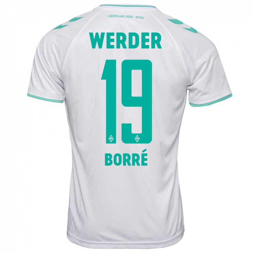 Damen Rafael Borre #19 Weiß Auswärtstrikot Trikot 2023/24 T-Shirt Schweiz