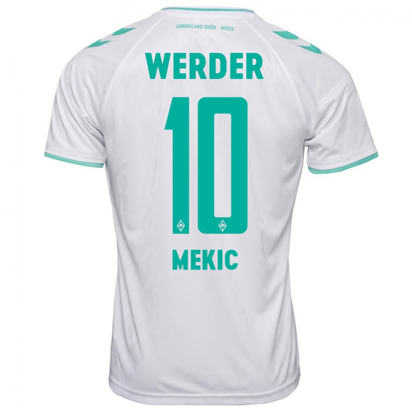 Damen Elmin Mekic #10 Weiß Auswärtstrikot Trikot 2023/24 T-Shirt Schweiz