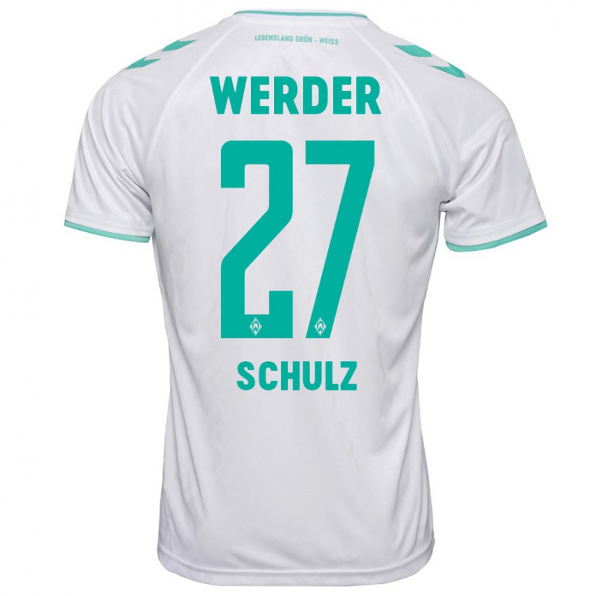 Damen Ole Schulz #27 Weiß Auswärtstrikot Trikot 2023/24 T-Shirt Schweiz