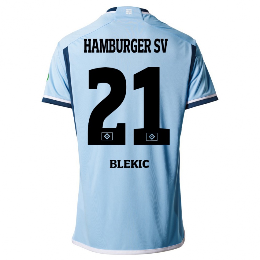 Damen Romeo Blekic #21 Blau Auswärtstrikot Trikot 2023/24 T-Shirt Schweiz