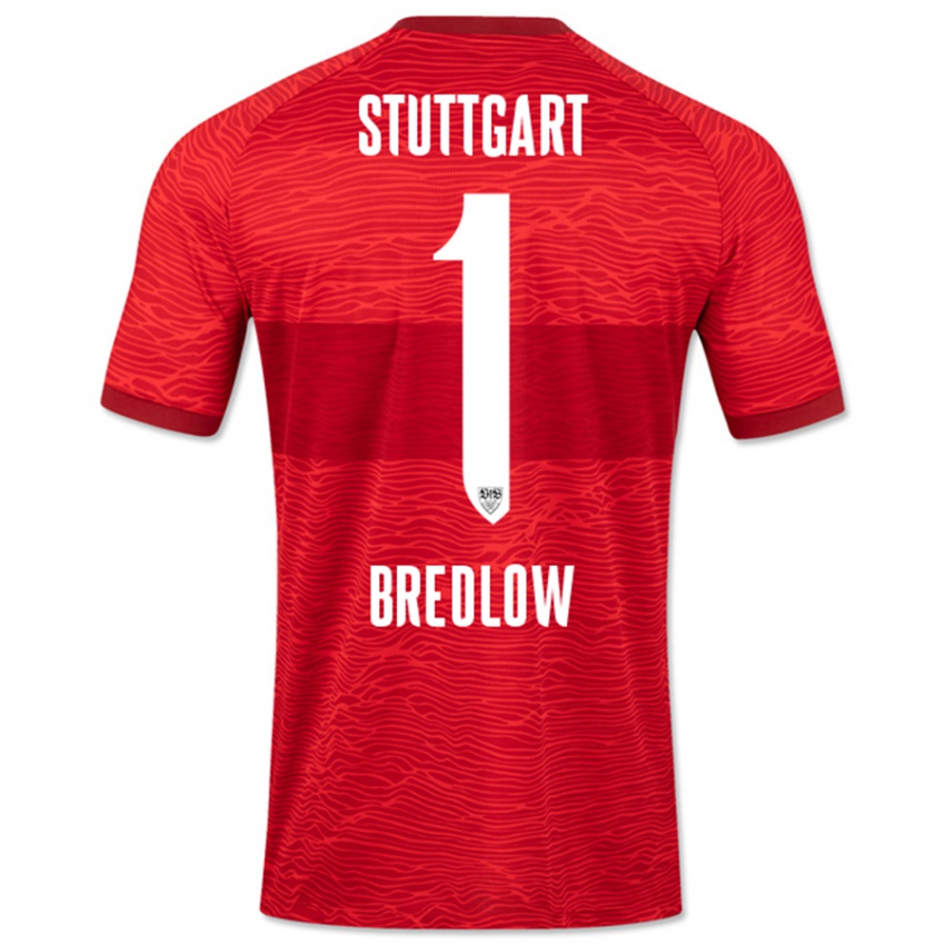 Damen Fabian Bredlow #1 Rot Auswärtstrikot Trikot 2023/24 T-Shirt Schweiz