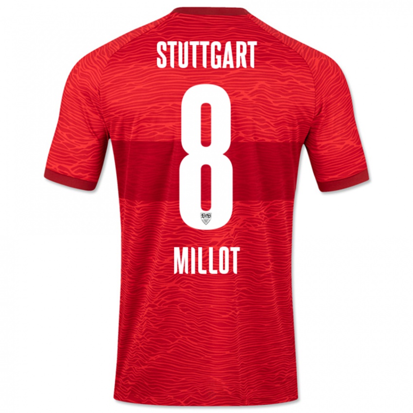 Damen Enzo Millot #8 Rot Auswärtstrikot Trikot 2023/24 T-Shirt Schweiz