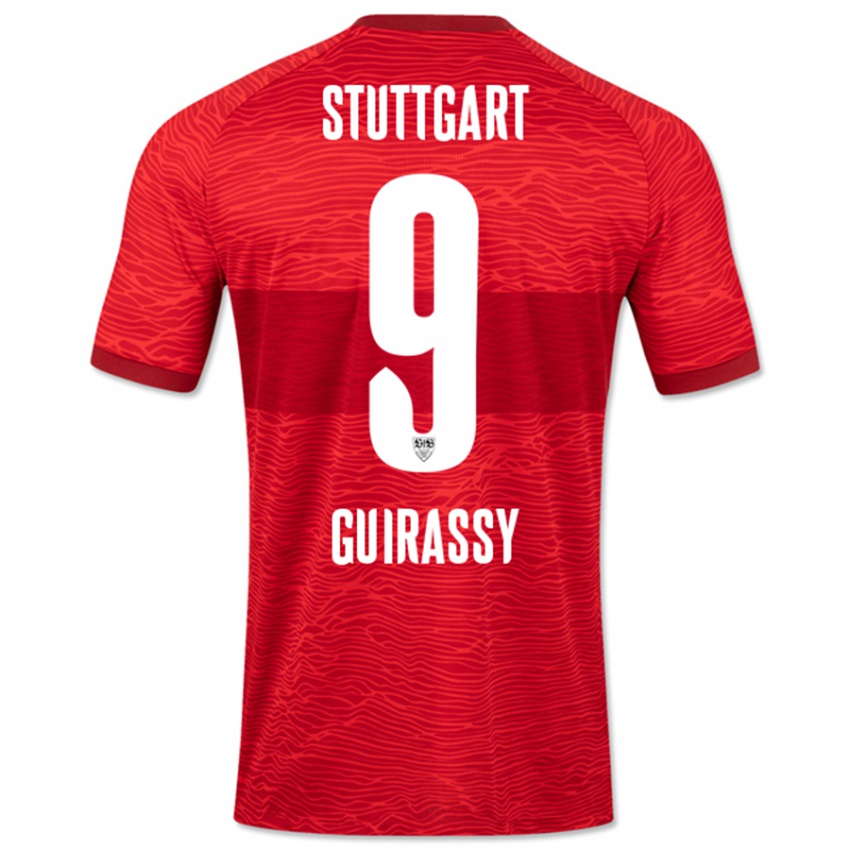 Damen Serhou Guirassy #9 Rot Auswärtstrikot Trikot 2023/24 T-Shirt Schweiz