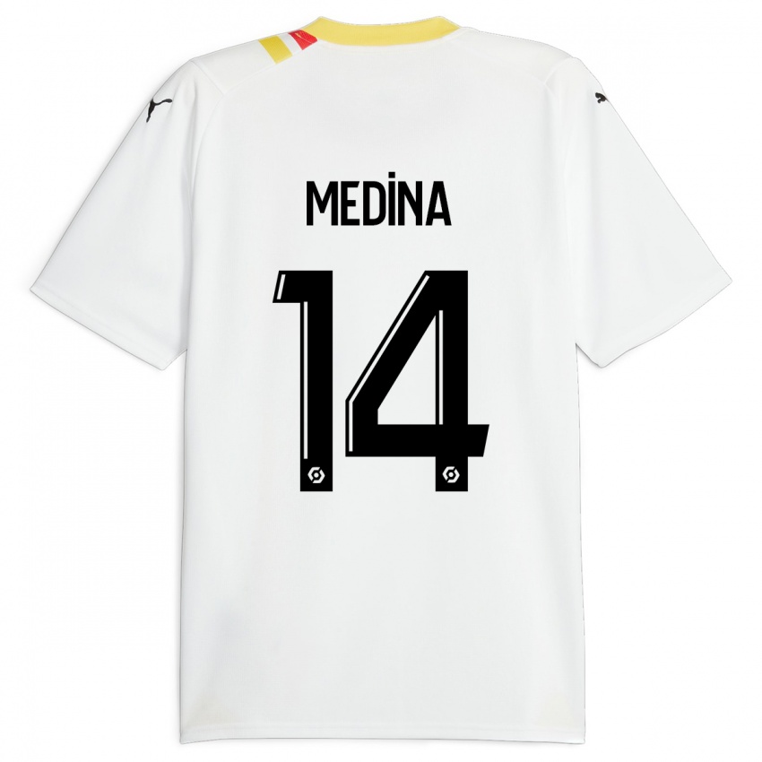 Damen Facundo Medina #14 Schwarz Auswärtstrikot Trikot 2023/24 T-Shirt Schweiz