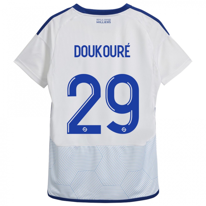 Damen Ismaël Doukouré #29 Weiß Auswärtstrikot Trikot 2023/24 T-Shirt Schweiz