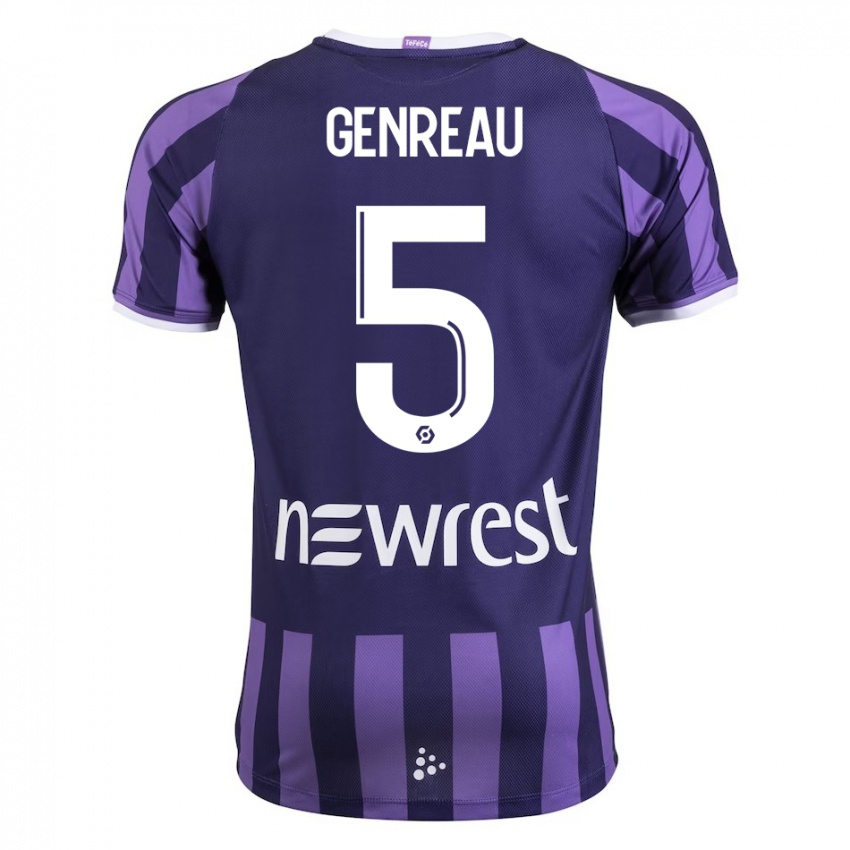 Damen Denis Genreau #5 Lila Auswärtstrikot Trikot 2023/24 T-Shirt Schweiz