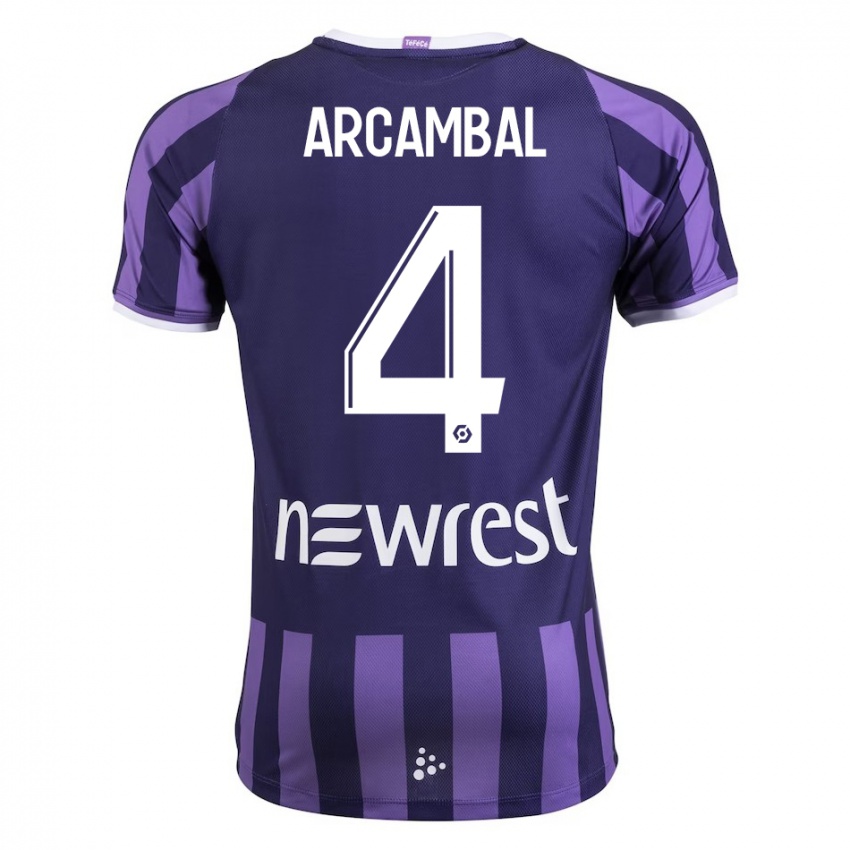 Damen Anais Arcambal #4 Lila Auswärtstrikot Trikot 2023/24 T-Shirt Schweiz