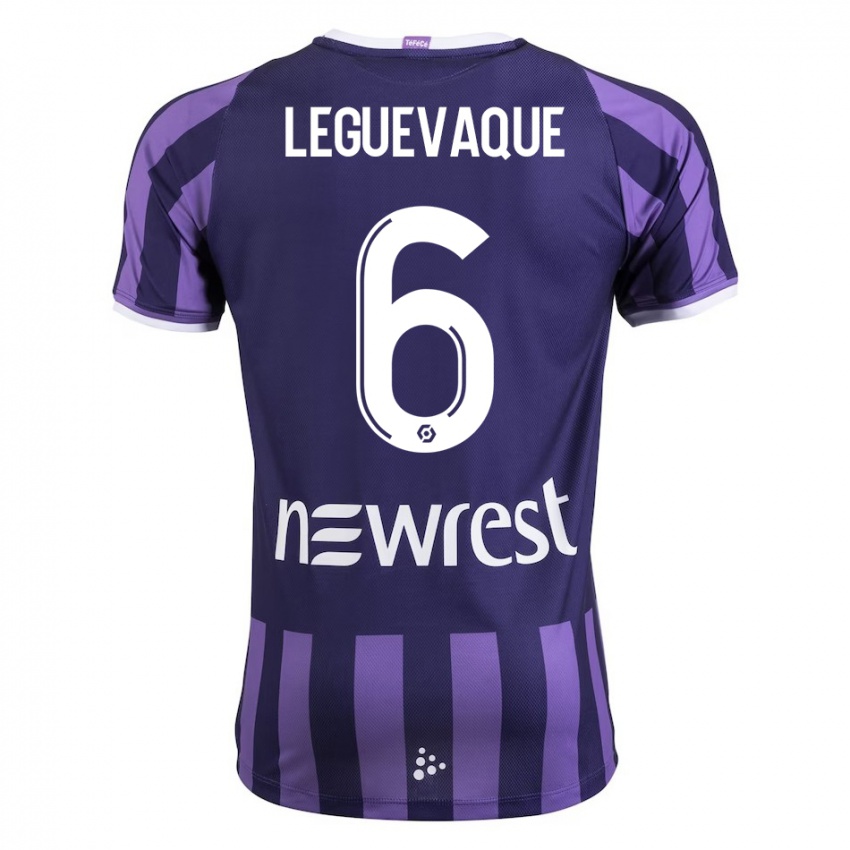 Damen Laurie Leguevaque #6 Lila Auswärtstrikot Trikot 2023/24 T-Shirt Schweiz