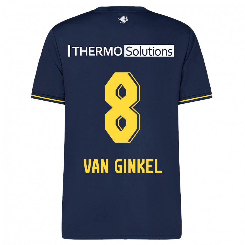 Damen Danique Van Ginkel #8 Marine Auswärtstrikot Trikot 2023/24 T-Shirt Schweiz