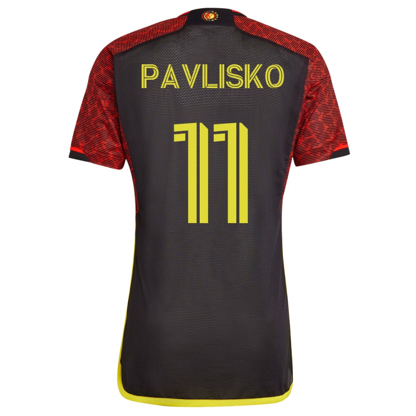 Damen Kirsten Pavlisko #11 Orangefarben Auswärtstrikot Trikot 2023/24 T-Shirt Schweiz