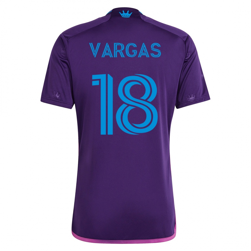 Damen Kerwin Vargas #18 Violett Auswärtstrikot Trikot 2023/24 T-Shirt Schweiz