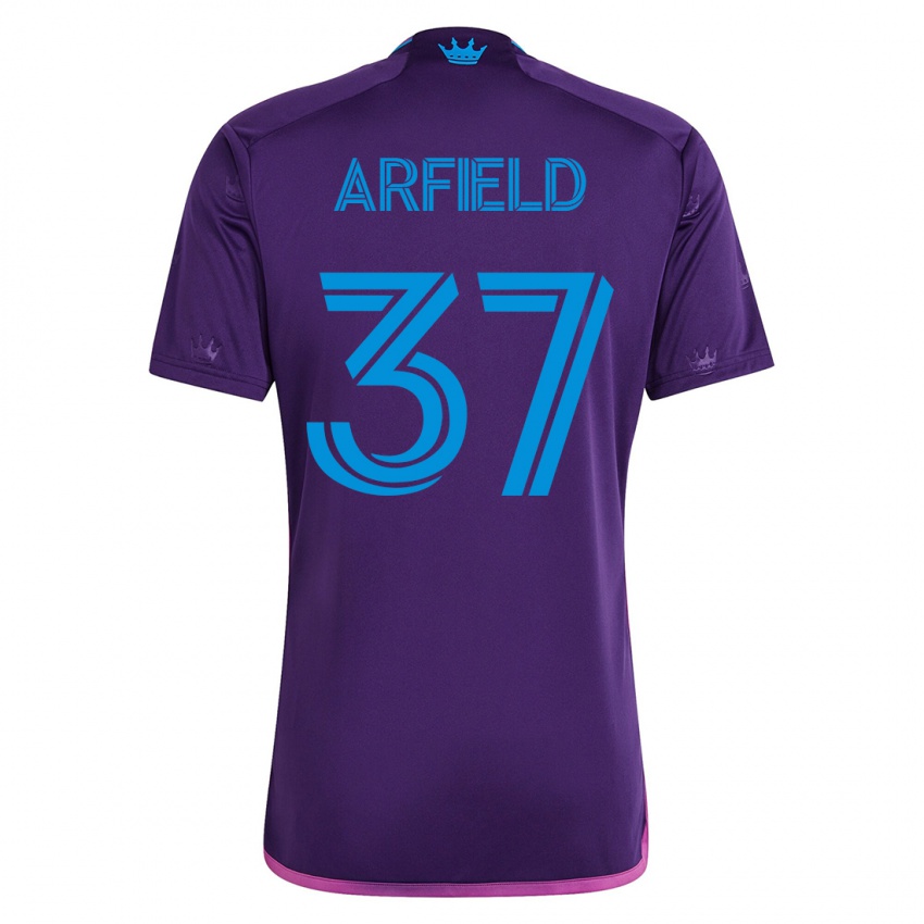 Damen Scott Arfield #37 Violett Auswärtstrikot Trikot 2023/24 T-Shirt Schweiz