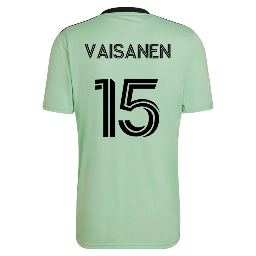 Damen Leo Väisänen #15 Hellgrün Auswärtstrikot Trikot 2023/24 T-Shirt Schweiz