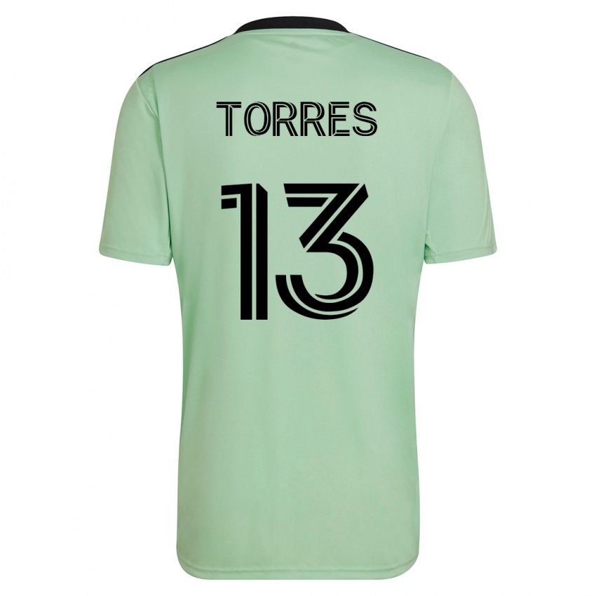 Damen Leo Torres #13 Hellgrün Auswärtstrikot Trikot 2023/24 T-Shirt Schweiz