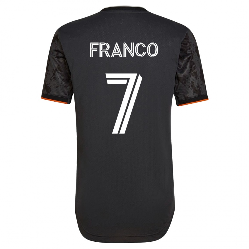 Damen Iván Franco #7 Schwarz Auswärtstrikot Trikot 2023/24 T-Shirt Schweiz