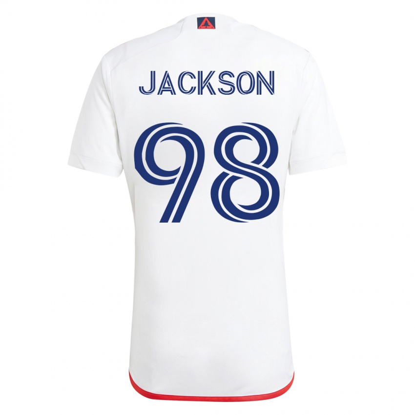 Damen Jacob Jackson #98 Weiß Rot Auswärtstrikot Trikot 2023/24 T-Shirt Schweiz