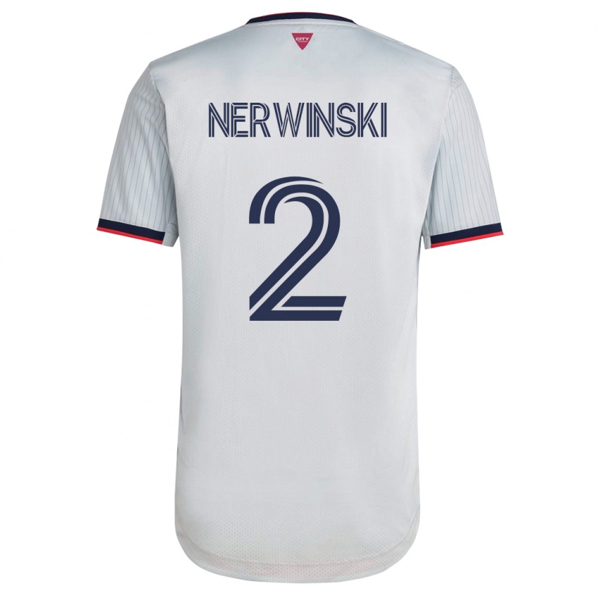Damen Jake Nerwinski #2 Weiß Auswärtstrikot Trikot 2023/24 T-Shirt Schweiz