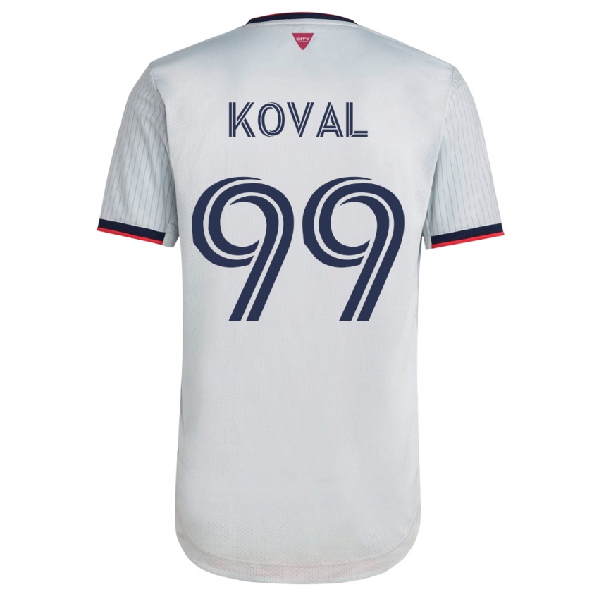 Damen Stanislav Koval #99 Weiß Auswärtstrikot Trikot 2023/24 T-Shirt Schweiz