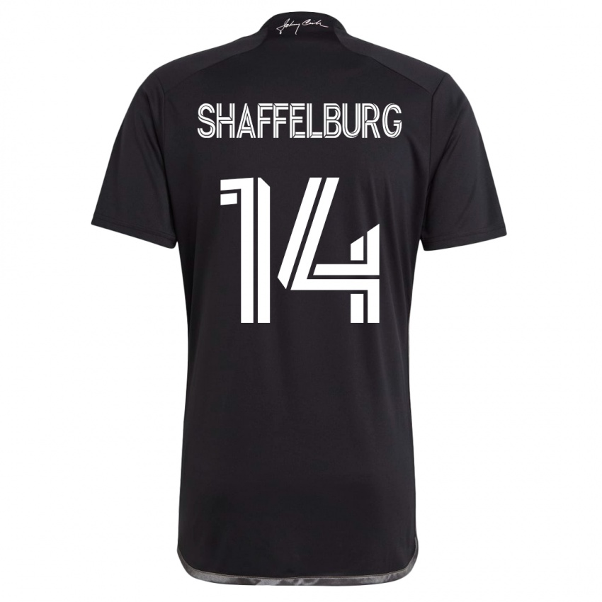 Damen Jacob Shaffelburg #14 Schwarz Auswärtstrikot Trikot 2023/24 T-Shirt Schweiz