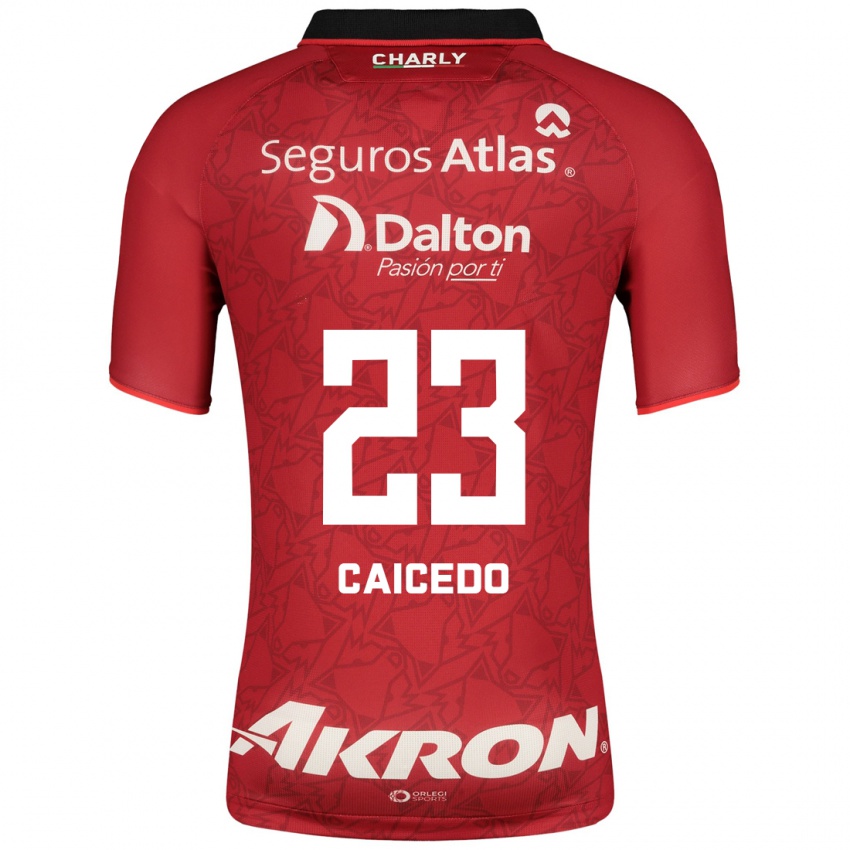 Damen Jordy Caicedo #23 Rot Auswärtstrikot Trikot 2023/24 T-Shirt Schweiz
