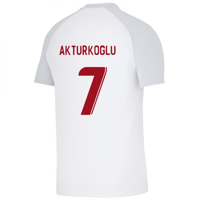 Damen Kerem Aktürkoğlu #7 Weiß Auswärtstrikot Trikot 2023/24 T-Shirt Schweiz