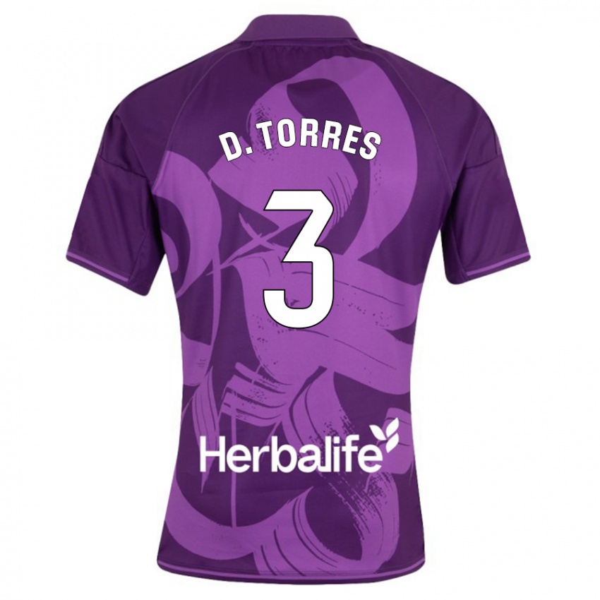 Damen David Torres #3 Violett Auswärtstrikot Trikot 2023/24 T-Shirt Schweiz