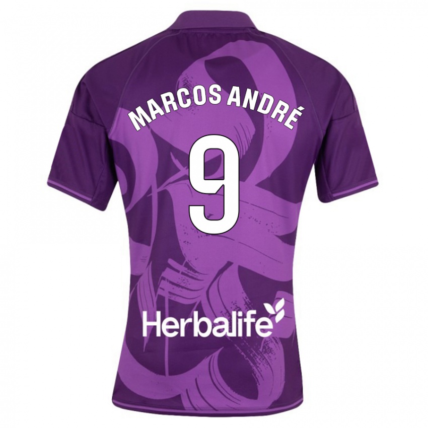 Damen Marcos André #9 Violett Auswärtstrikot Trikot 2023/24 T-Shirt Schweiz