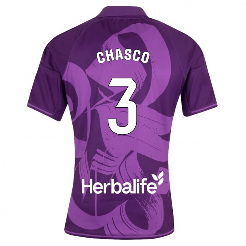 Damen Raúl Chasco #3 Violett Auswärtstrikot Trikot 2023/24 T-Shirt Schweiz