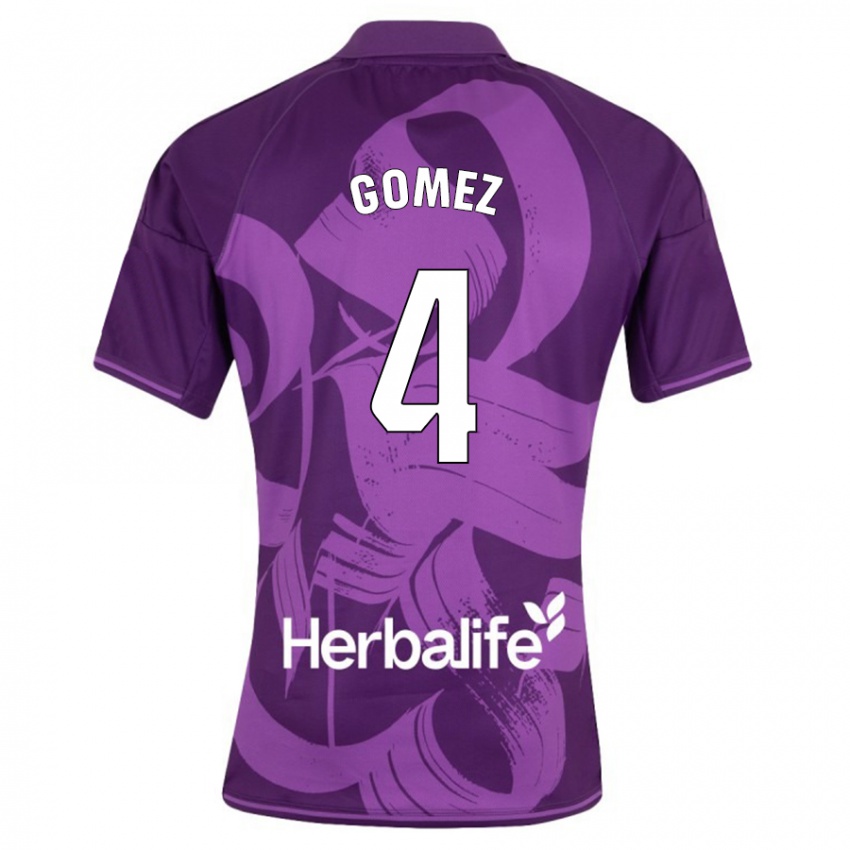 Damen Adrián Gómez #4 Violett Auswärtstrikot Trikot 2023/24 T-Shirt Schweiz