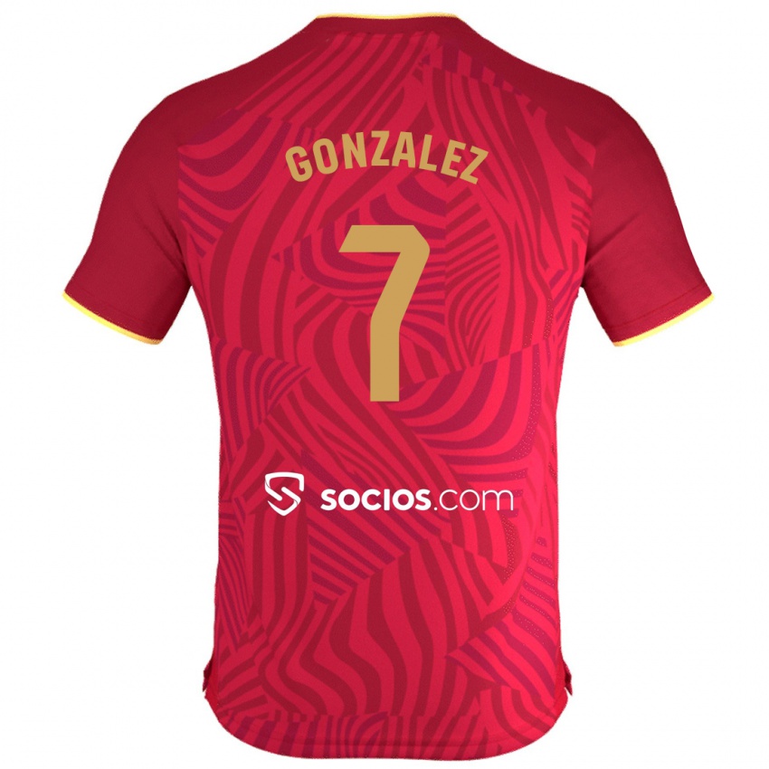 Damen Juan González #7 Rot Auswärtstrikot Trikot 2023/24 T-Shirt Schweiz