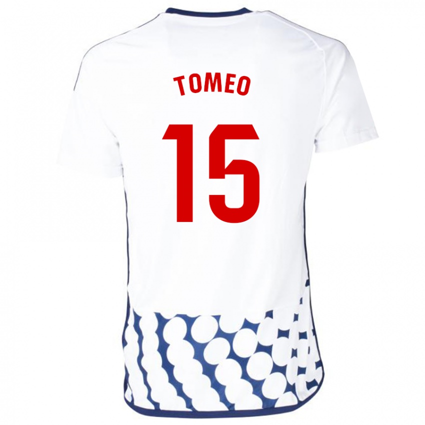 Damen Pablo Tomeo #15 Weiß Auswärtstrikot Trikot 2023/24 T-Shirt Schweiz