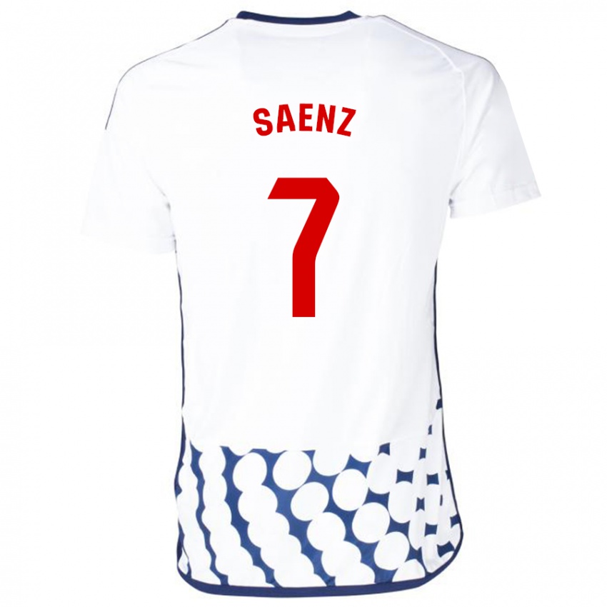 Damen Raúl Sáenz #7 Weiß Auswärtstrikot Trikot 2023/24 T-Shirt Schweiz