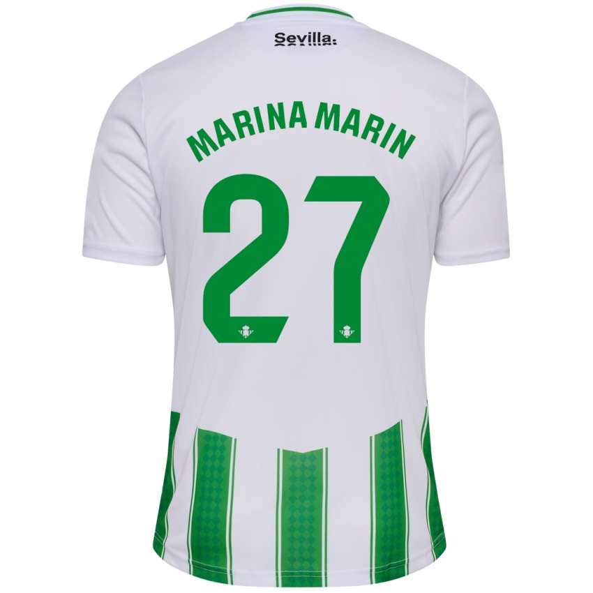 Enfant Maillot Marina Marín #27 Blanc Tenues Domicile 2023/24 T-Shirt Suisse