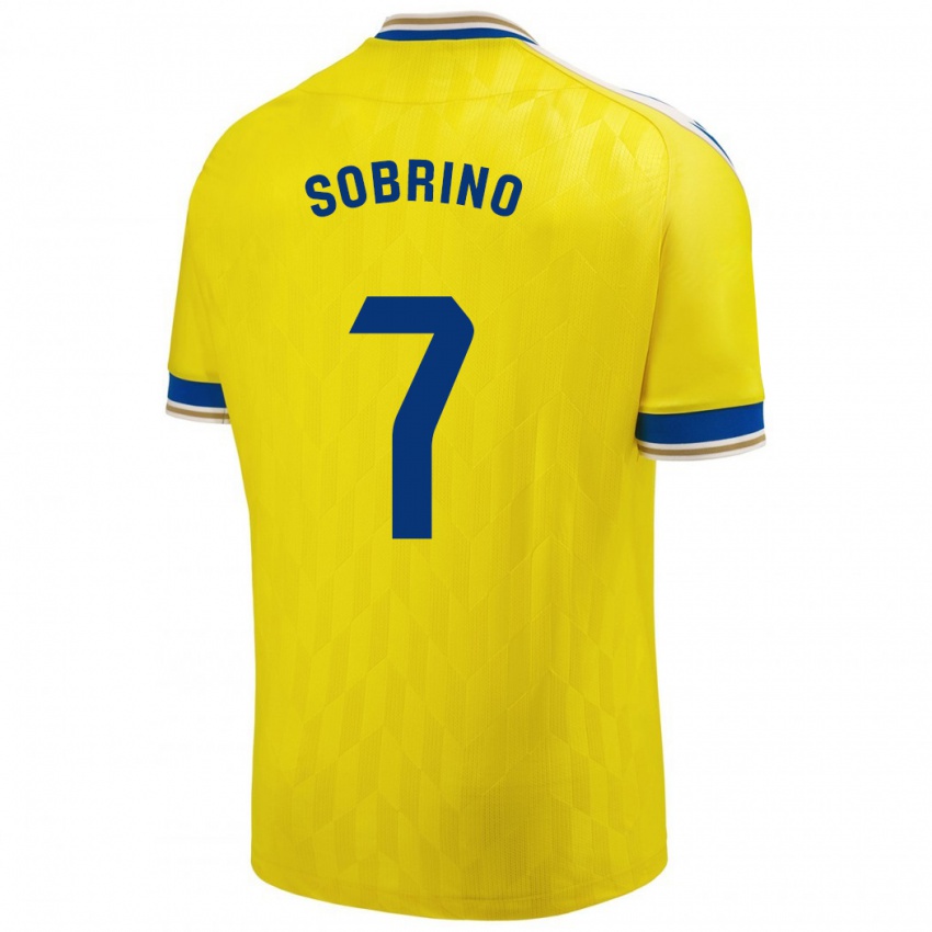 Kinder Ruben Sobrino #7 Gelb Heimtrikot Trikot 2023/24 T-Shirt Schweiz