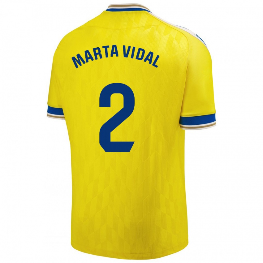 Kinder Marta Vidal Vela #2 Gelb Heimtrikot Trikot 2023/24 T-Shirt Schweiz