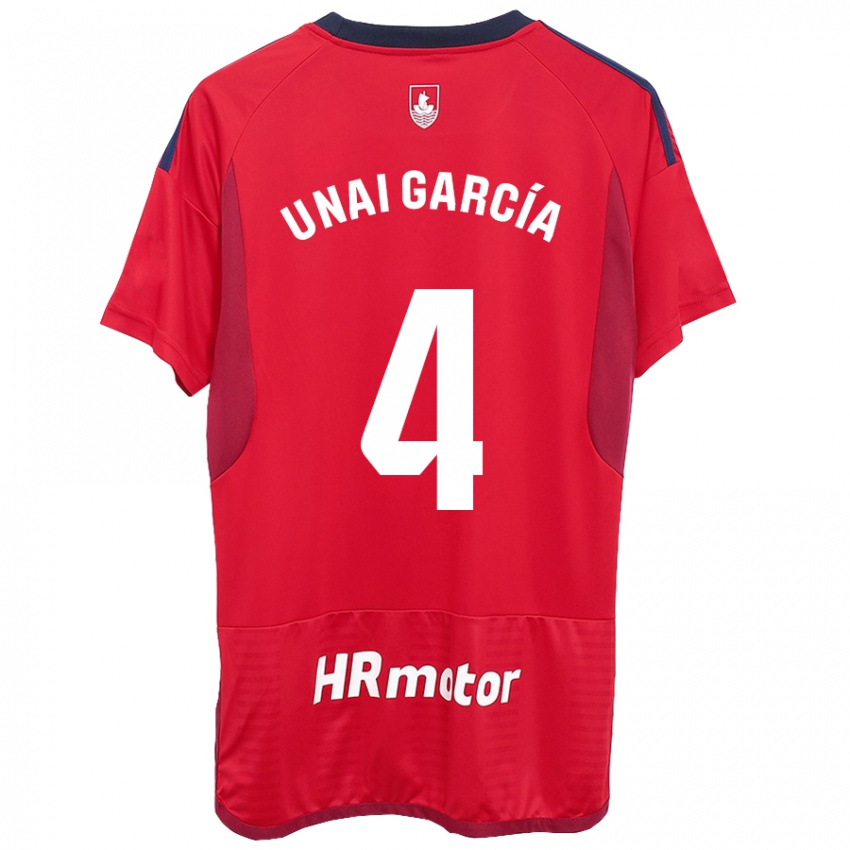 Kinder Unai García #4 Rot Heimtrikot Trikot 2023/24 T-Shirt Schweiz