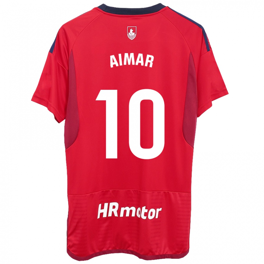 Kinder Aimar Oroz #10 Rot Heimtrikot Trikot 2023/24 T-Shirt Schweiz