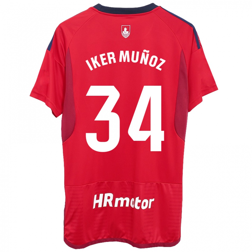 Kinder Iker Muñoz #34 Rot Heimtrikot Trikot 2023/24 T-Shirt Schweiz